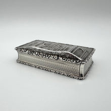 Load image into Gallery viewer, Rare York Minster Castle Top Snuff Box by Nathaniel Mills - Birmingham 1842
