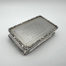 Load image into Gallery viewer, Rare York Minster Castle Top Snuff Box by Nathaniel Mills - Birmingham 1842
