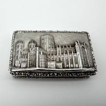 Load image into Gallery viewer, Rare York Minster Castle Top Snuff Box by Nathaniel Mills - Birmingham 1842
