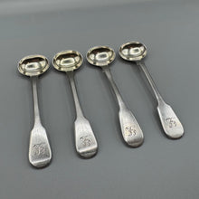 Load image into Gallery viewer, Set of Four Antique Silver Salt Spoons - Edinburgh 1840 - by Andrew Wilkie

