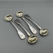 Load image into Gallery viewer, Set of Four Antique Silver Salt Spoons - Edinburgh 1840 - by Andrew Wilkie
