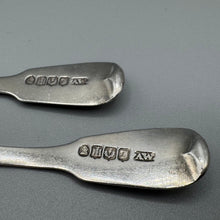 Load image into Gallery viewer, Set of Four Antique Silver Salt Spoons - Edinburgh 1840 - by Andrew Wilkie
