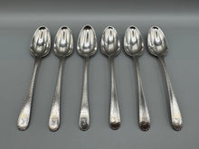 Load image into Gallery viewer, Six George III Silver Bright Cut Teaspoons with Crests - Attributed to Benjamin Cartwright II
