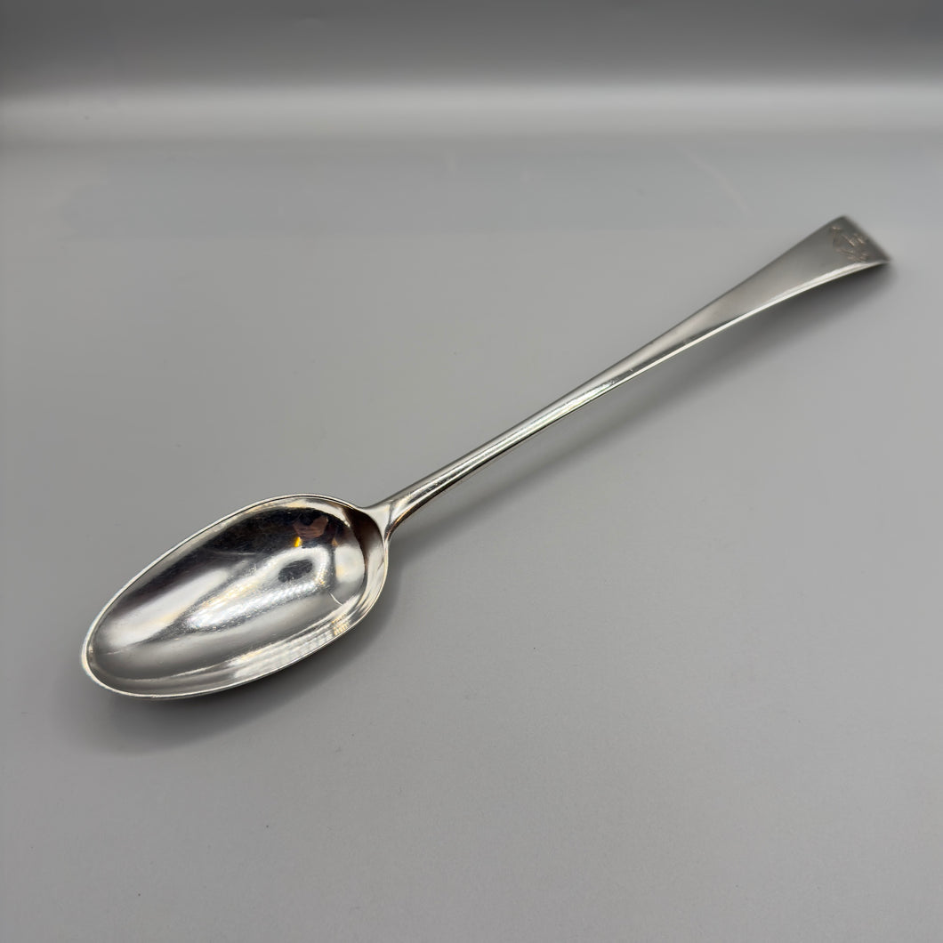 George III Silver Crested Basting Spoon William Cattell - London 1780