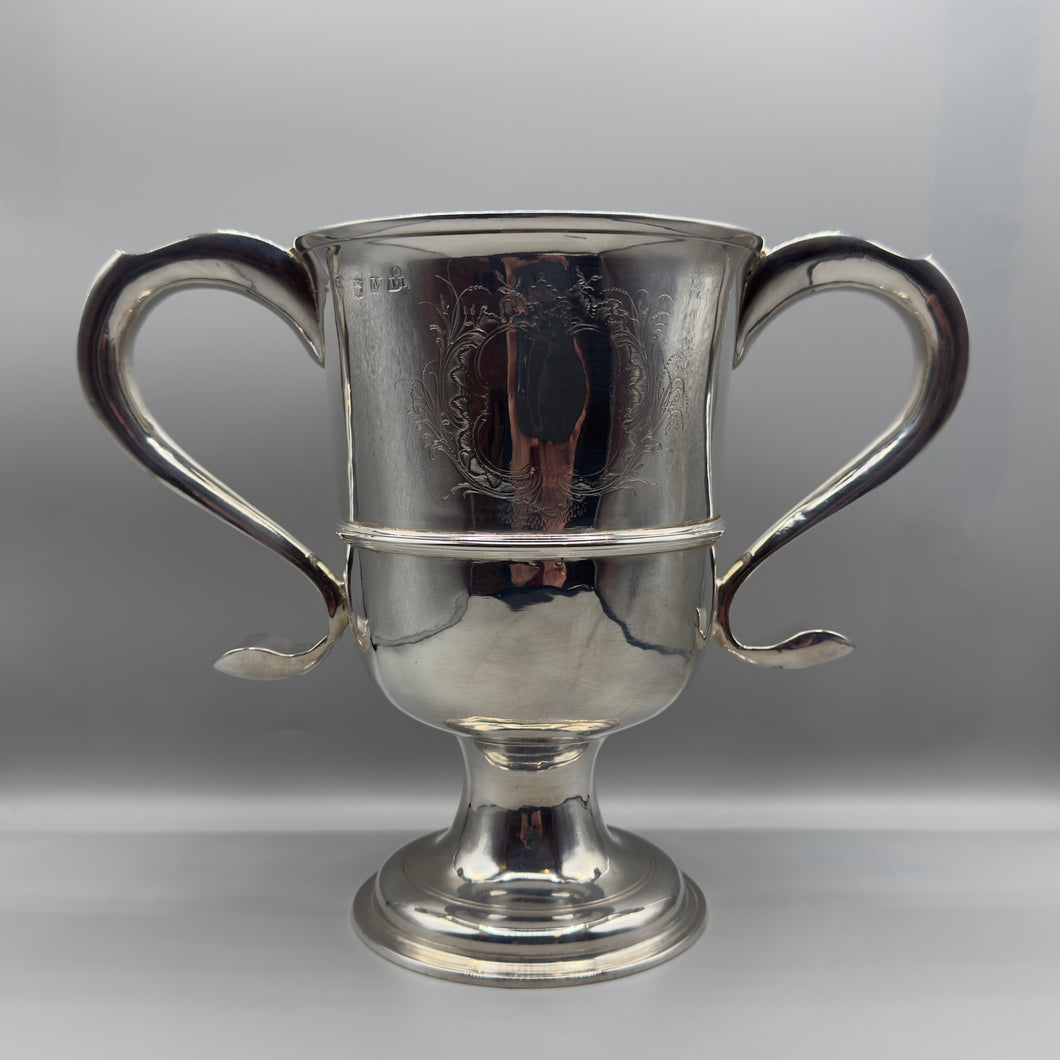 Large Antique Silver Twin Handle Cup - Newcastle 1778 - John Langlands I