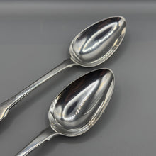 Load image into Gallery viewer, Pair of George III Silver Serving Spoons - London 1814 - William Eley, William Fern &amp; William Chawner
