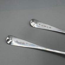 Load image into Gallery viewer, Pair of George III Silver Bright Cut Serving Spoons - Exeter 1804 - Richard Ferris
