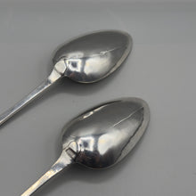 Load image into Gallery viewer, Pair of George III Silver Bright Cut Serving Spoons - Exeter 1804 - Richard Ferris
