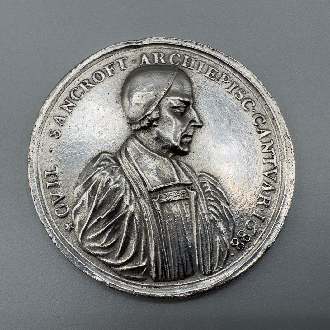 1688 Archbishop Sancroft & The 7 Bishops Cast Silver Medal